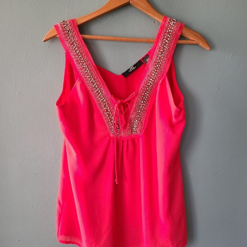 BKE Boutique Beaded Tank Top XS